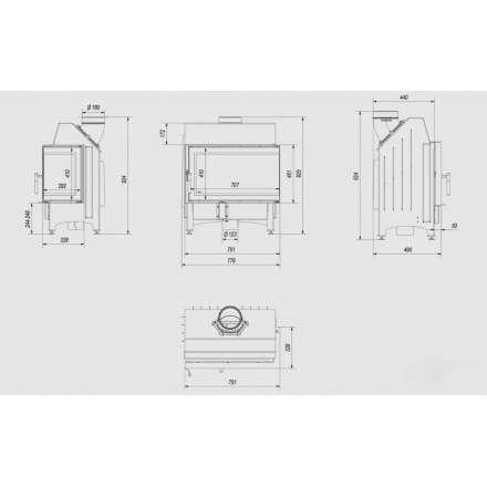 Каминная топка Kratki Zibi/P/BS/DECO в Слониме