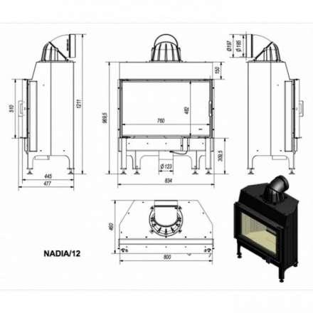 Каминная топка Kratki Nadia/12 в Слониме