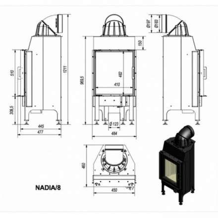 Каминная топка Kratki Nadia/8 в Слониме