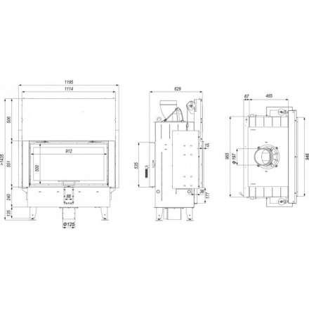 Каминная топка DEFRO HOME INTRA LA T G в Слониме