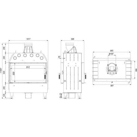 Каминная топка DEFRO HOME INTRA LA T в Слониме