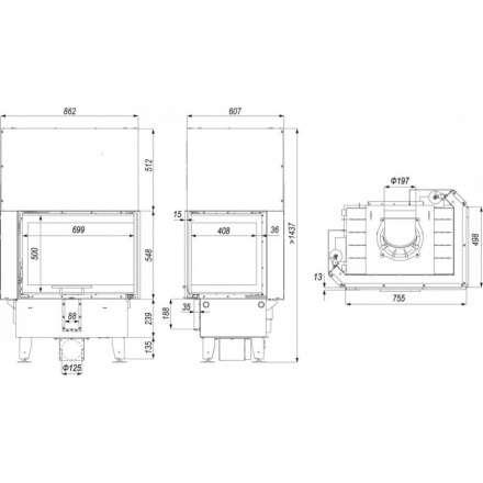 Каминная топка DEFRO HOME INTRA SM BP G в Слониме