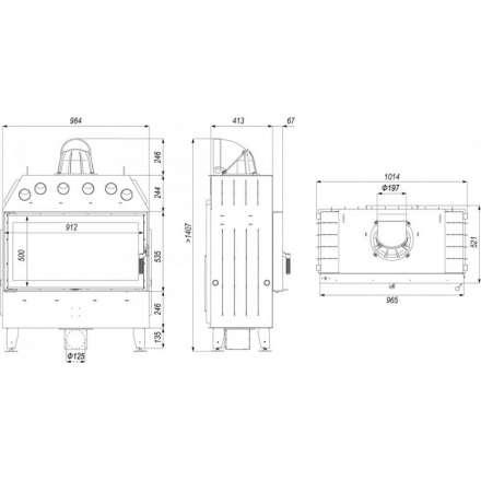 Каминная топка DEFRO HOME INTRA LA в Слониме
