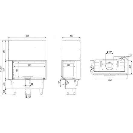 Каминная топка INTRA ME BL SLIM G в Слониме