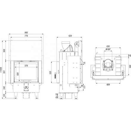 Каминная топка DEFRO HOME INTRA SM T G в Слониме