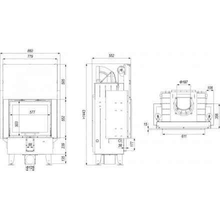 Каминная топка DEFRO HOME INTRA SM G в Слониме