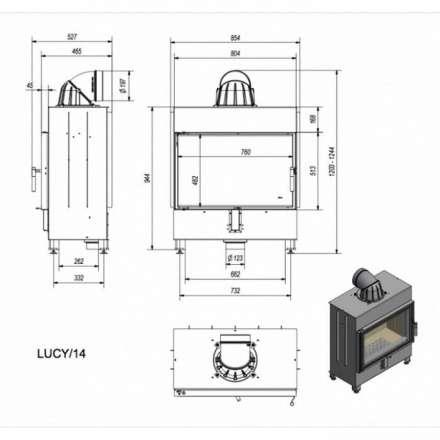 Каминная топка Kratki Lucy/14 в Слониме
