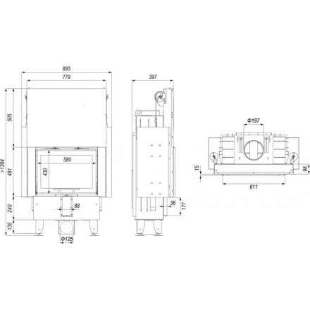 Каминная топка INTRA ME SLIM G в Слониме