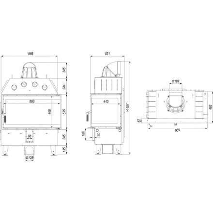 Каминная топка DEFRO HOME INTRA ME BL в Слониме