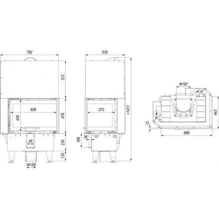 Каминная топка DEFRO HOME INTRA SM BL MINI G в Слониме
