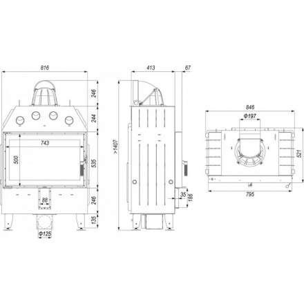 Каминная топка DEFRO HOME INTRA ME в Слониме