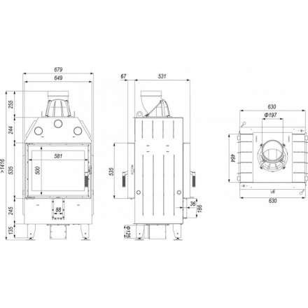 Каминная топка DEFRO HOME INTRA SM T в Слониме