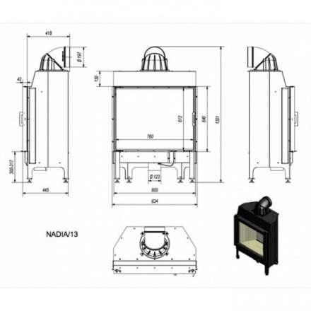 Каминная топка Kratki Nadia/13 в Слониме