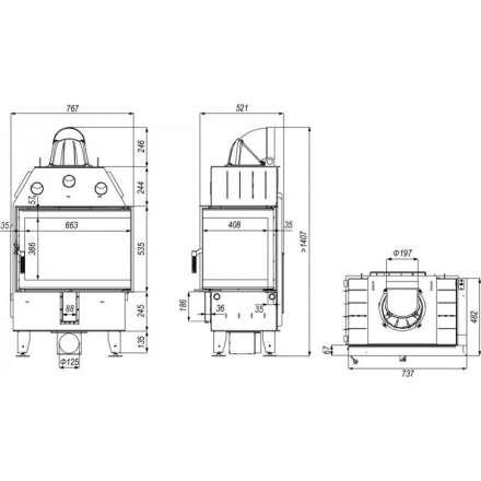Каминная топка DEFRO HOME INTRA SM BL в Слониме