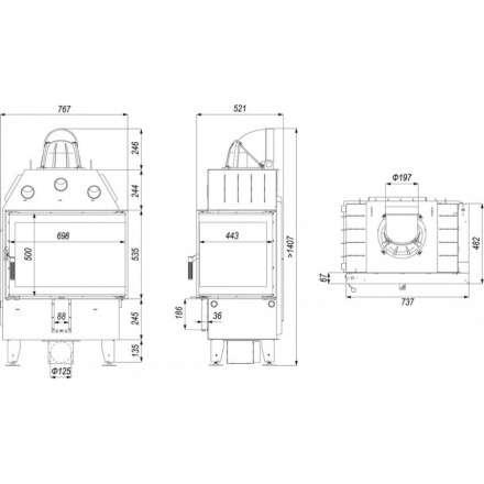 Каминная топка DEFRO HOME INTRA SM BP в Слониме