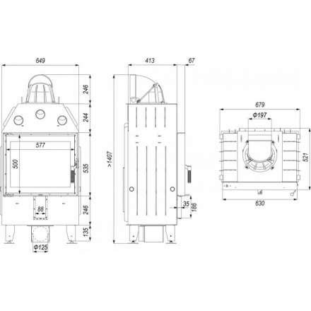 Каминная топка DEFRO HOME INTRA SM в Слониме