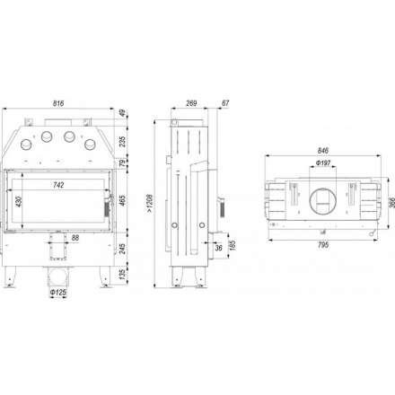 Каминная топка INTRA ME SLIM в Слониме