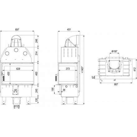 Каминная топка DEFRO HOME INTRA SM BL MINI в Слониме