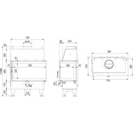 Каминная топка IMPULS ME BP в Слониме