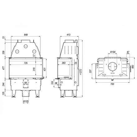 Каминная топка DEFRO HOME INTRA SM C в Слониме