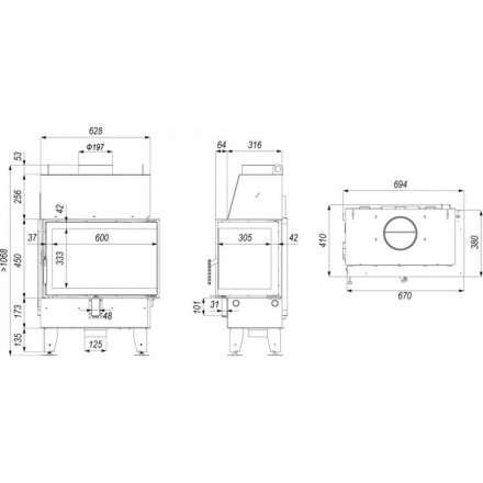 Каминная топка IMPULS SM BP в Слониме
