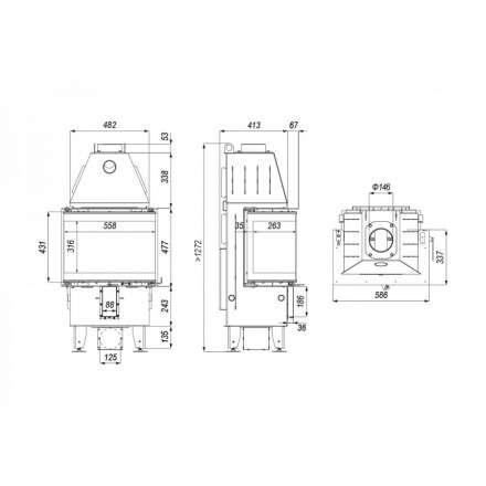 Каминная топка DEFRO HOME INTRA XSM C в Слониме