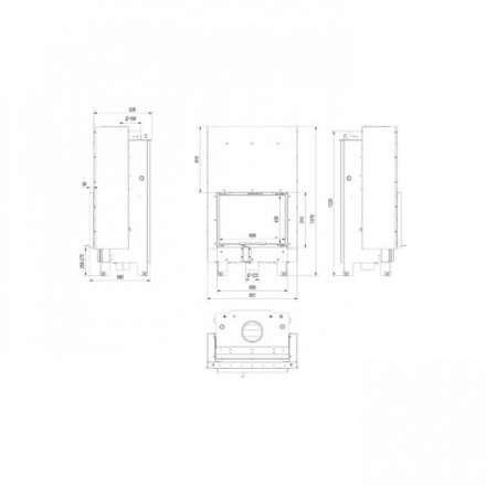 Каминная топка Kratki MBZ/PW/13/G/W в Слониме