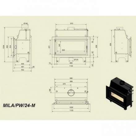 Каминная топка Kratki Mila/PW/24 в Слониме