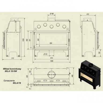 Каминная топка Kratki Mila в Слониме