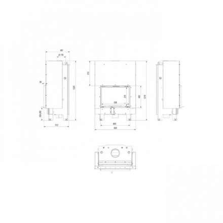 Каминная топка Kratki MBM/PW/10/W/G в Слониме