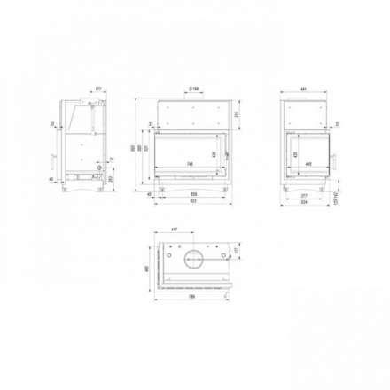 Каминная топка Kratki Oliwia/PW/BL/22/BS/W/Deco в Слониме