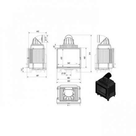 Каминная топка Kratki FRANEK/10 в Слониме