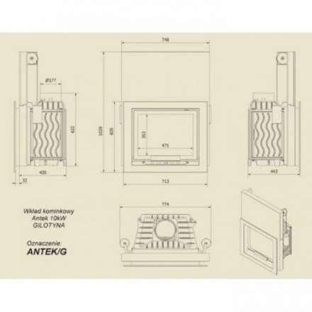 Каминная топка Kratki Antek/G в Слониме
