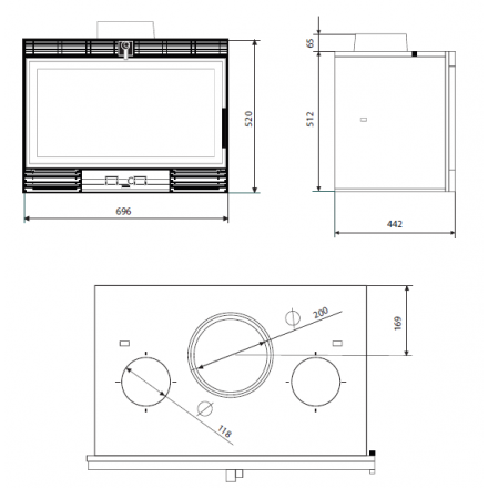 Каминная топка Ferguss FG753 с шибером в Слониме