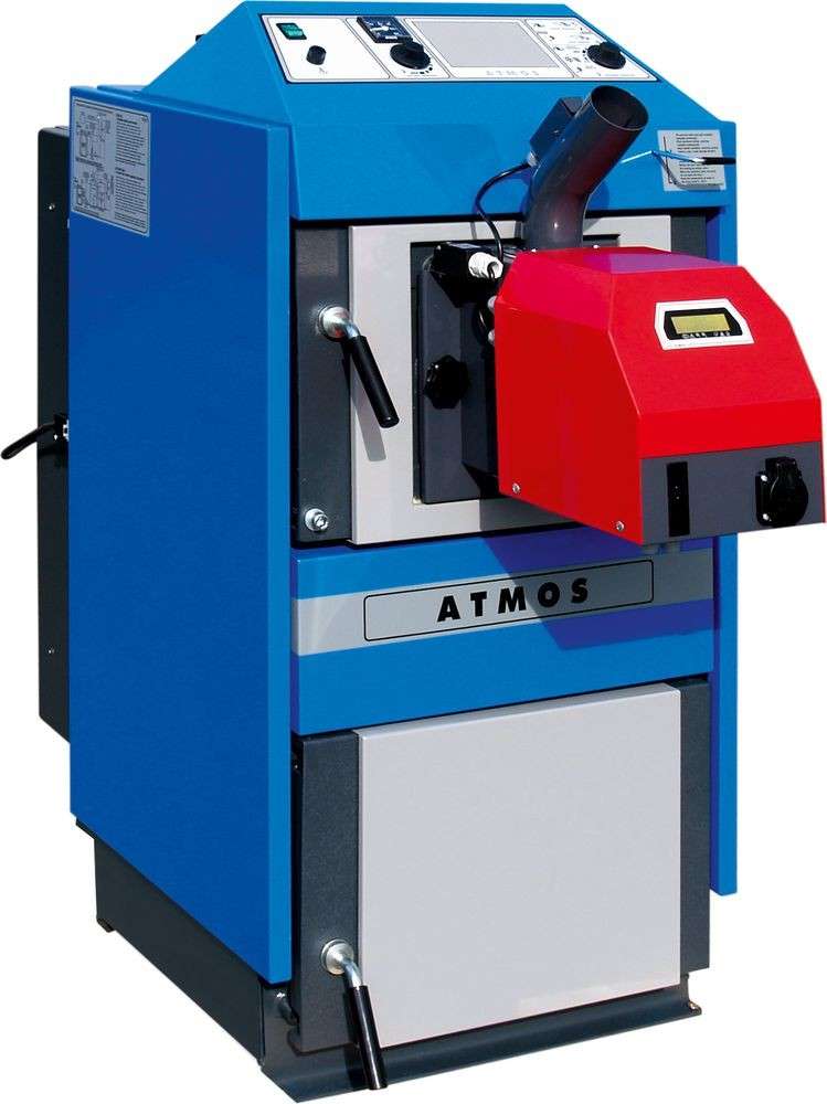 Твердотопливный котёл Atmos DC 25 S с горелкой и бункером Амазонка бай фото в Слониме