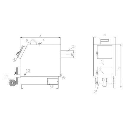 Твердотопливный котел РАТОН КОС-ТВ-45 в Слониме