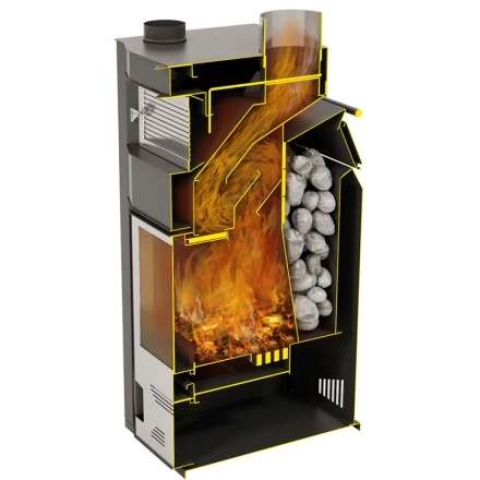 Отопительная печь со стеклом Теплодар Сиеста 30 фото в Слониме