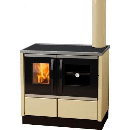 Плита на дровах MBS Thermo Rocky (с водяным контуром) кремовая фото в Слониме