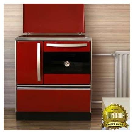 Плита на дровах MBS Thermo Royal 720 P3 (с водяным контуром) красная купить в Слониме