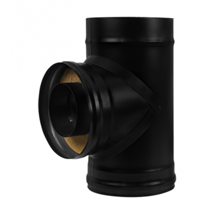 Сэндвич-тройник 90° BLACK AISI 430-0,8 мм утепл. 50 мм в Слониме