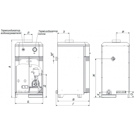 Газовый котел Житомир-10 КС-Г-020 СН (в комплекте) в Слониме