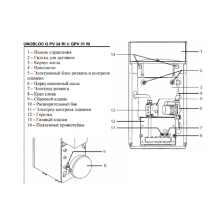 Газовый котел Ariston UNOBLOC G 38 RI в Слониме