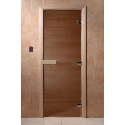 Стеклянная дверь для бани Doorwood Теплый день 1900x700 (стекло 8 мм, 3 петли) в Слониме