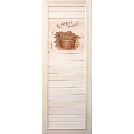 Дверь для бани Doorwood Вагонка С легким паром 1850х750 мм (липа, без петель) в Слониме