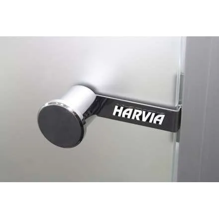 Дверь для бани стеклянная Harvia 7/19 коробка ольха, прозрачная в Слониме