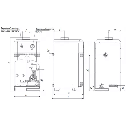 Газовый котел Житомир-10 КС-Г-025 СН (в комплекте) в Слониме
